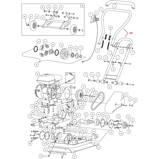 Рама и рукоятка Champion PC5332F